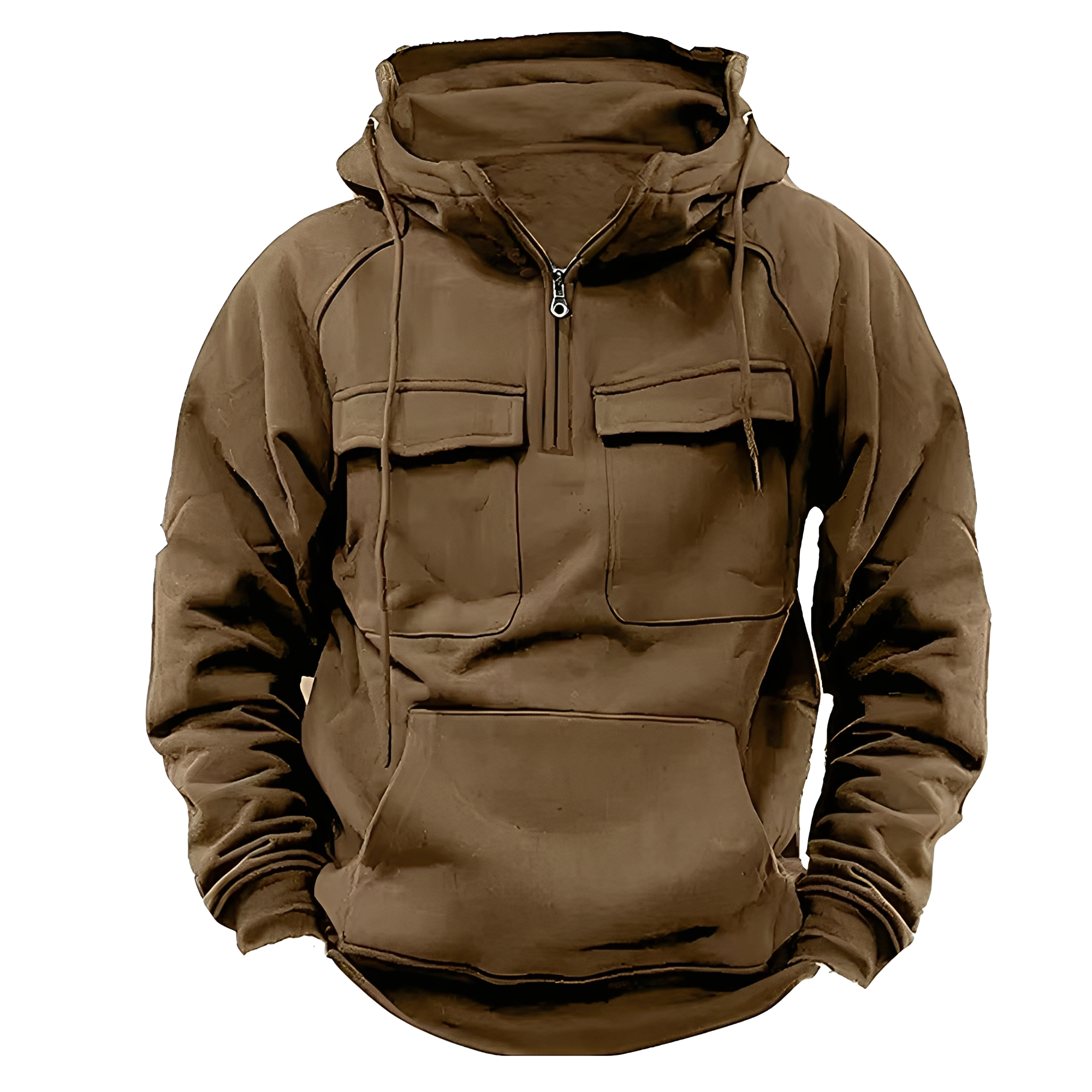 Malcom - Classico Hoodie con molte tasche per uomini