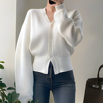 Carolyn - Classico cardigan lavorato a maglia morbido per donne