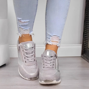 Luna - Sneaker casual con cerniera laterale per donne