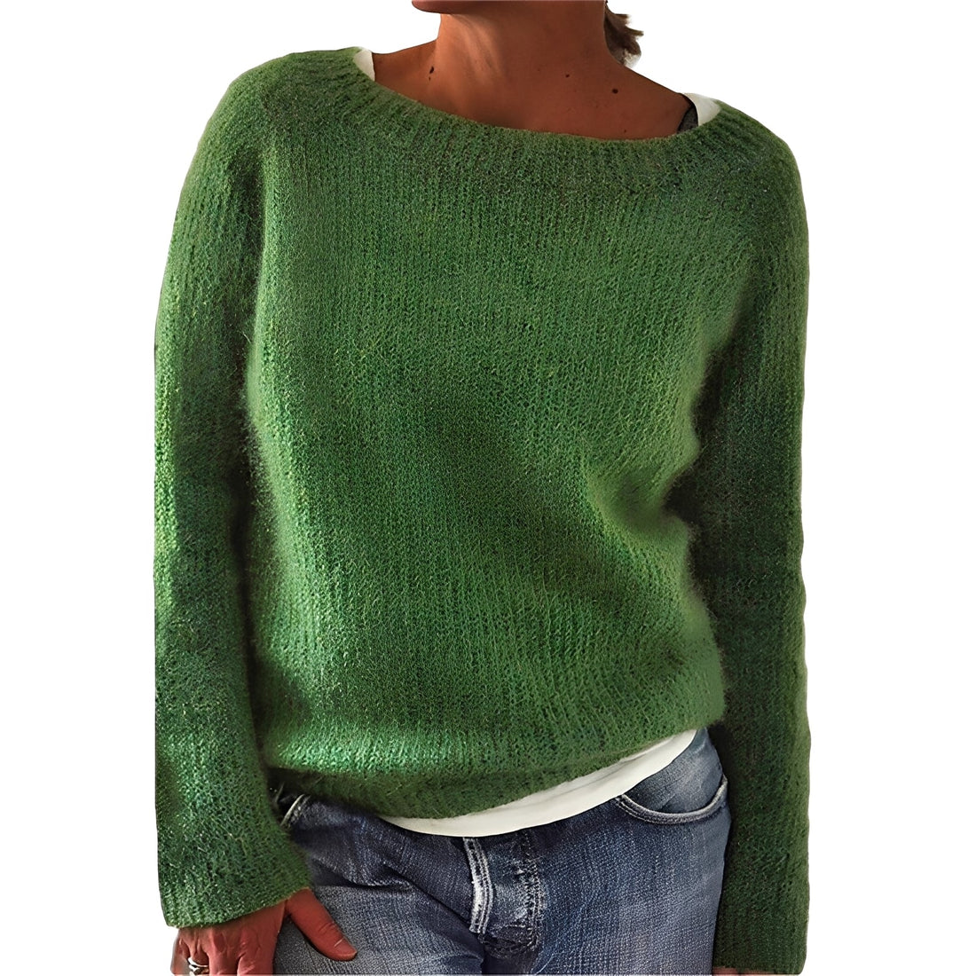 Angelia - Maglione casuale e caldo in morbida maglia per donne