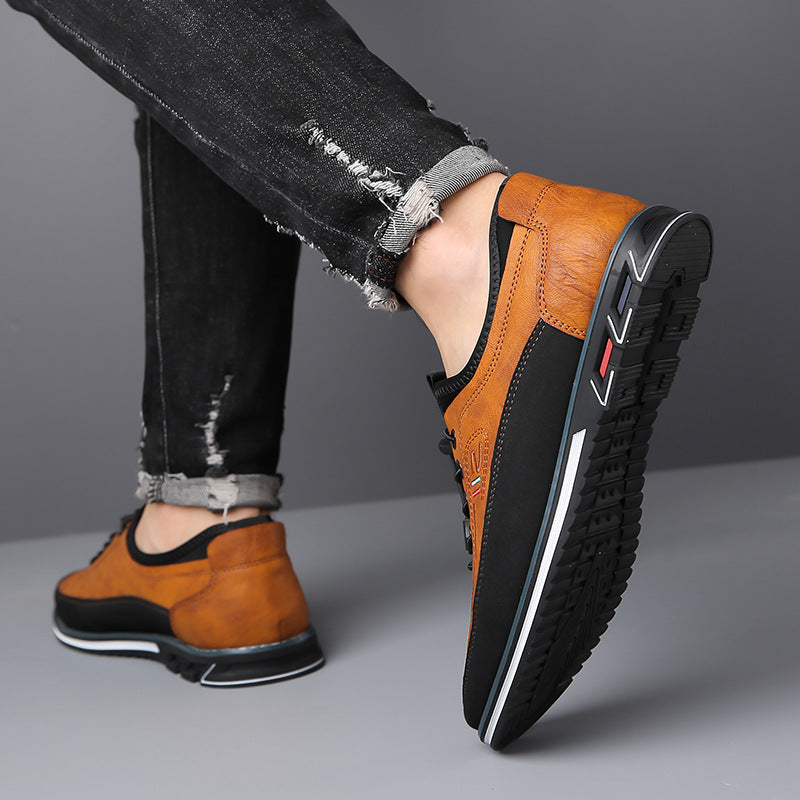 Aaron - Scarpe casual in pelle antiscivolo per uomo
