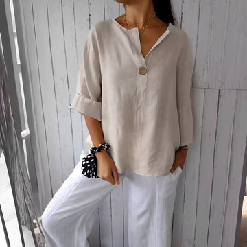 Stephanie - Camicia in lino ampia da donna