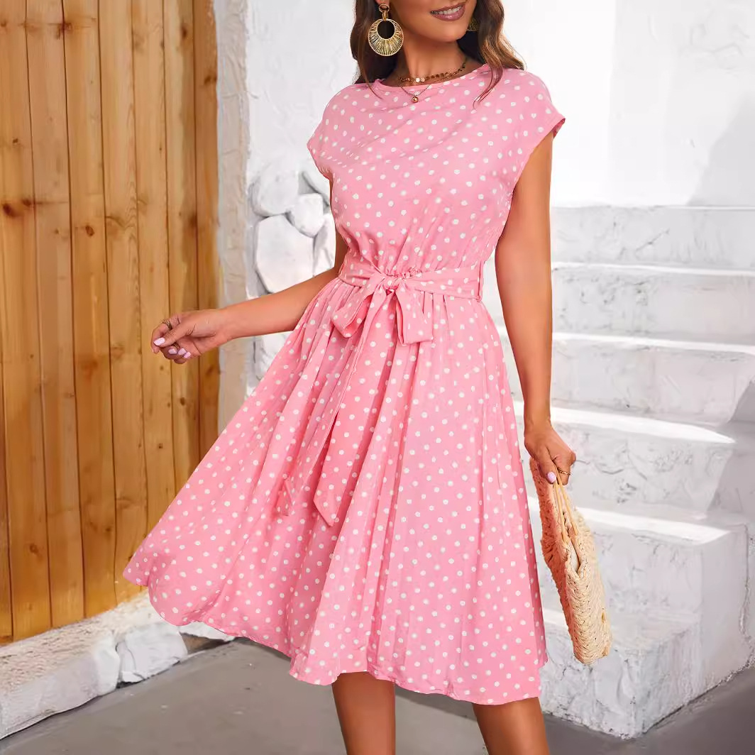 Aster - Abito vintage plissettato a pois