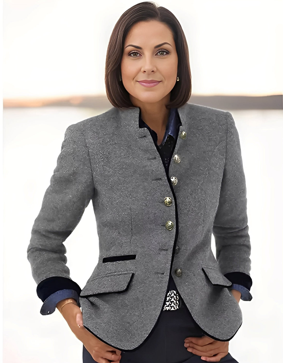 Marcelyn - Elegante cappotto con più bottoni per donne