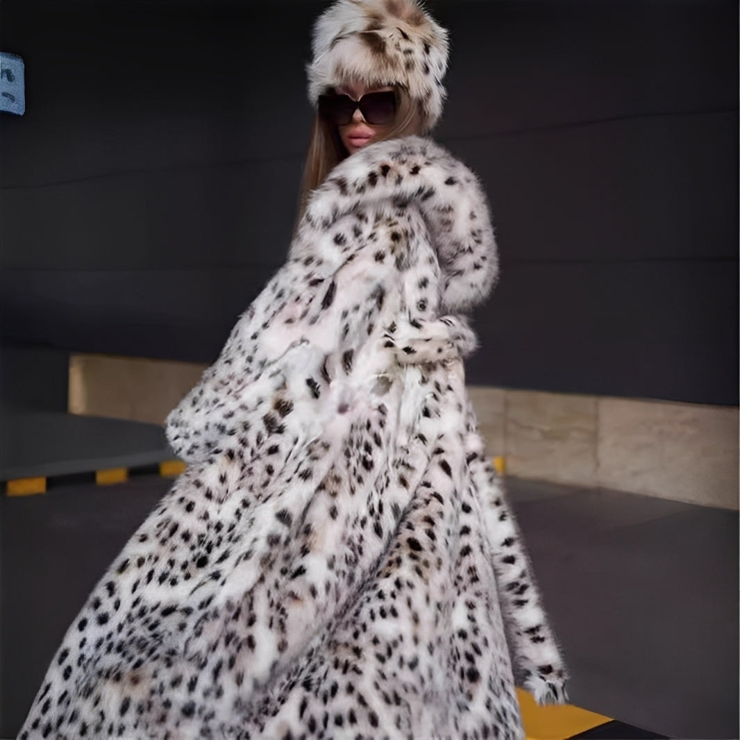 Josceline - Cappotto di neve vellutato con stampa per donne