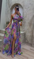 Whitney | Elegant Flowy Shoulder Dress for Summer Events - Image 4