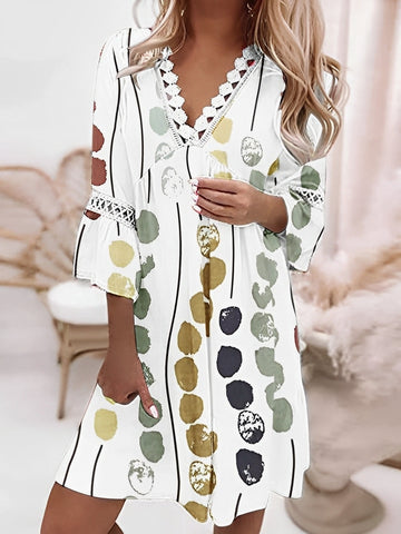 Cicely - Abito Boho casual in pizzo per donne