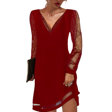 Annalee - Elegante abito con maniche trasparenti per donne