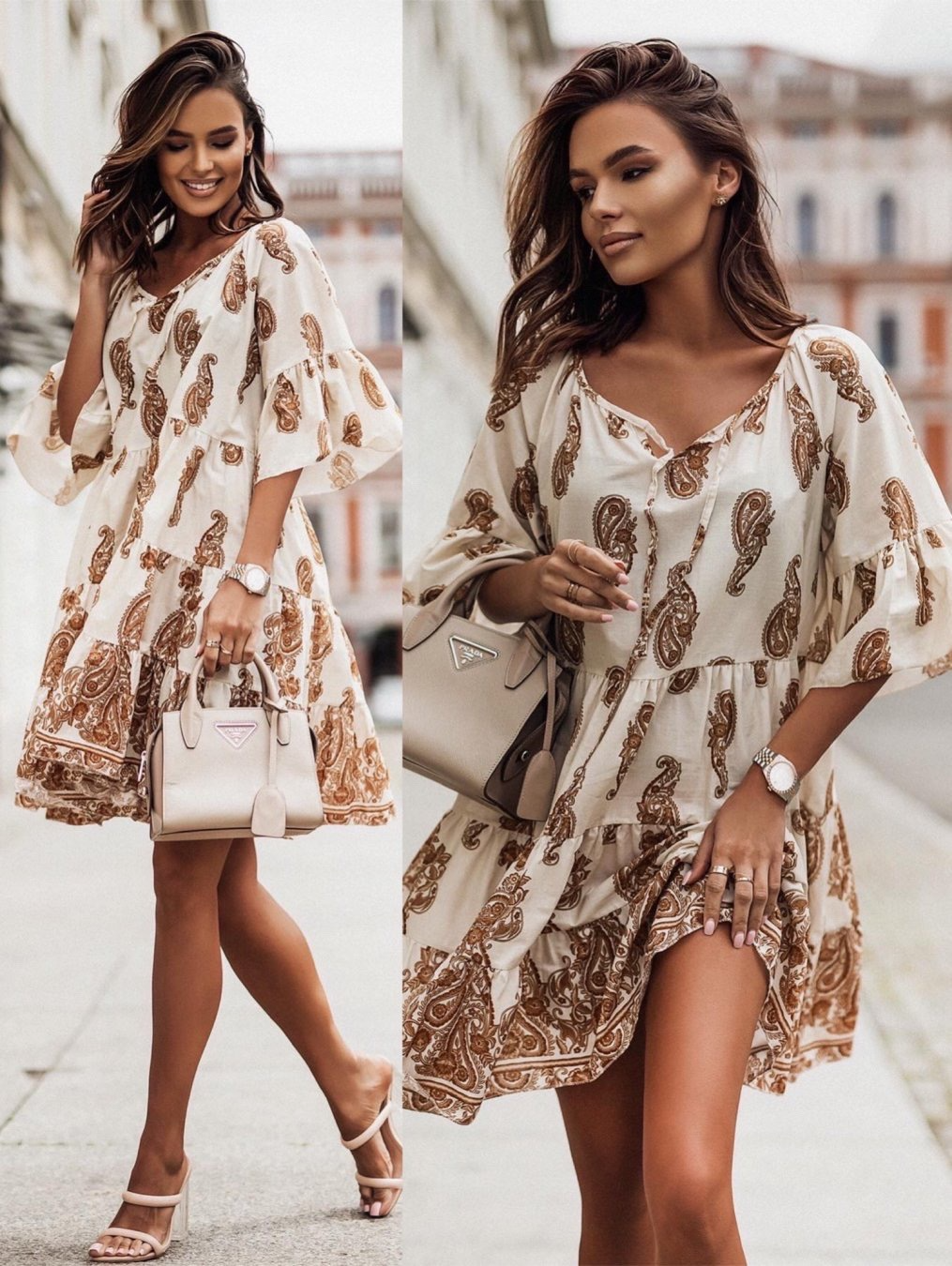 Charissa - Abito corto alla moda stampato per donne