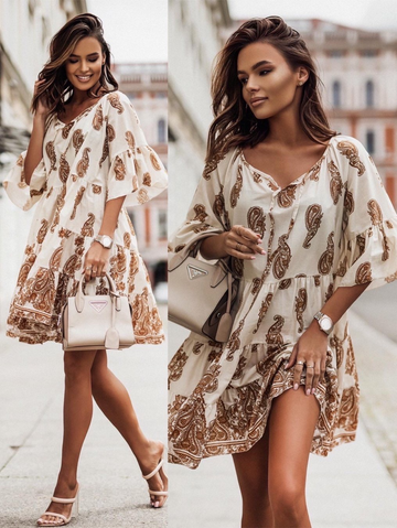 Charissa - Abito corto alla moda stampato per donne