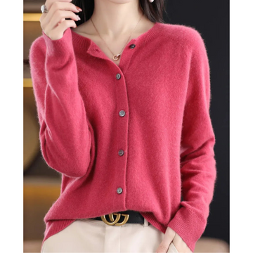 Mariví - Elegante Cardigan Collo O in Lana