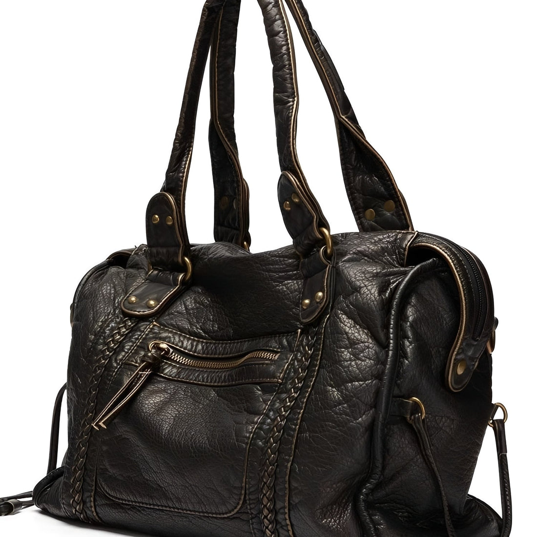 Hollie - Borsa in pelle elegante con zip per donne