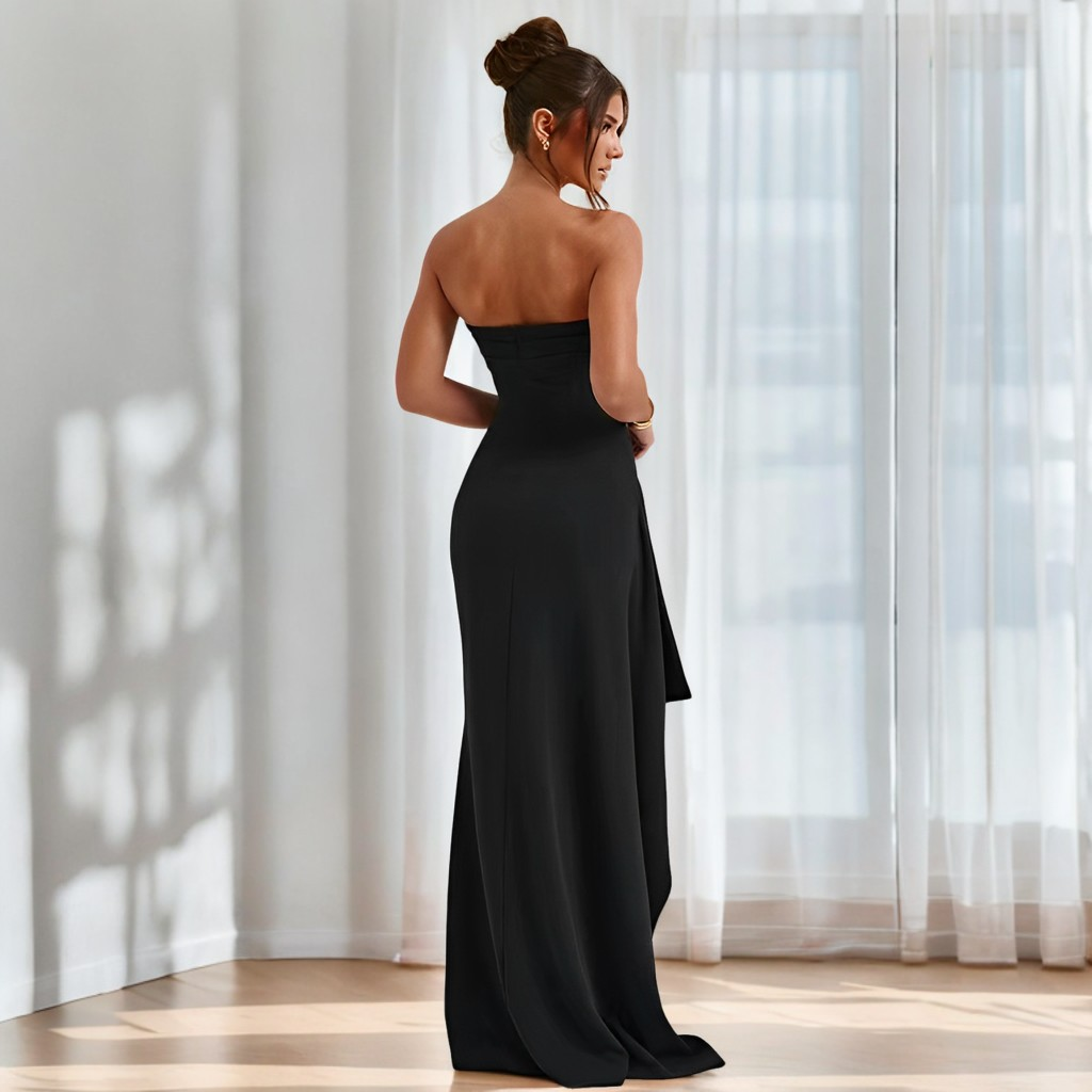 Camille - Elegante abito lungo senza spalline per donne