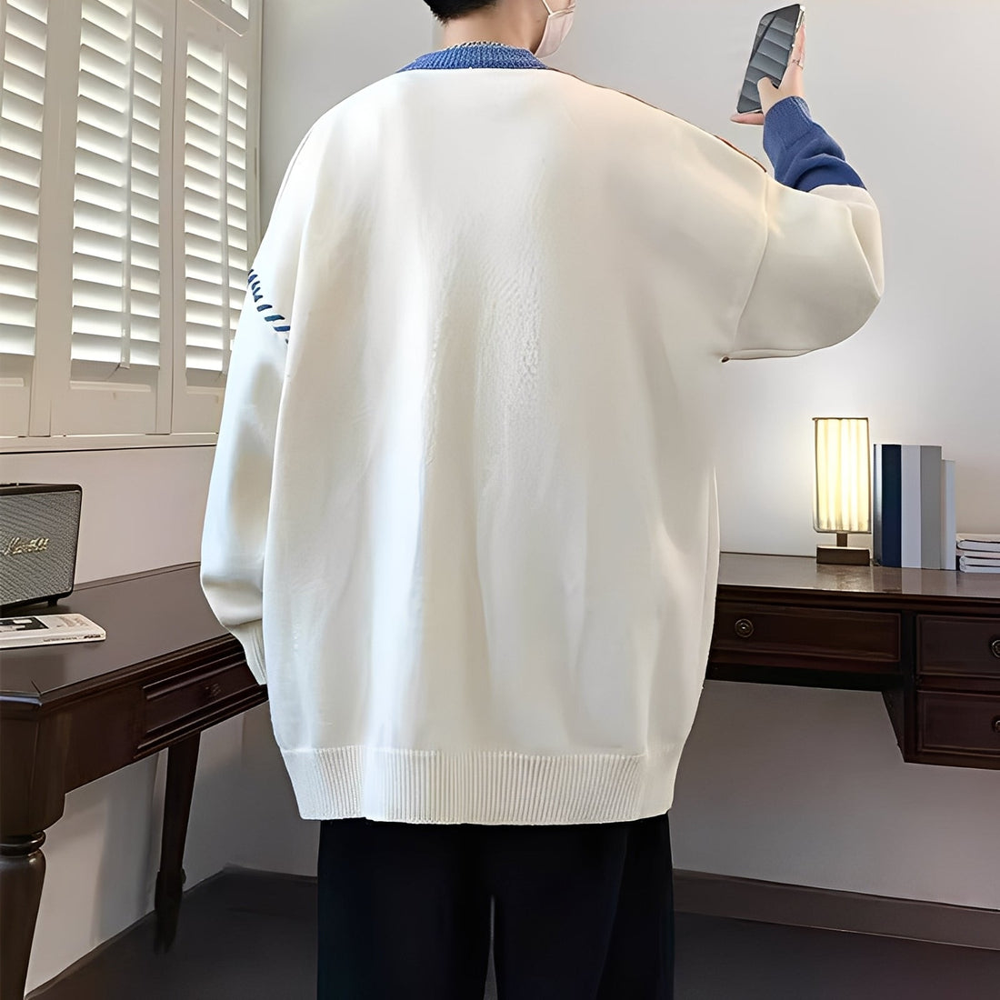 Carter - Eleganti, caldi maglioni patchwork per uomini