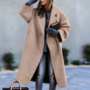 Britannia - Cappotto lungo caldo con colletto a revers per donne