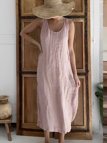 Leone - Vestito estivo leggero e smanicato