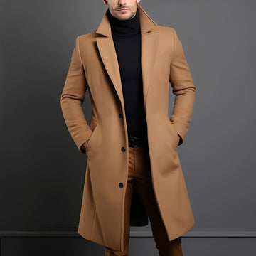 Kristopher - Classico lungo cappotto di lana per uomo