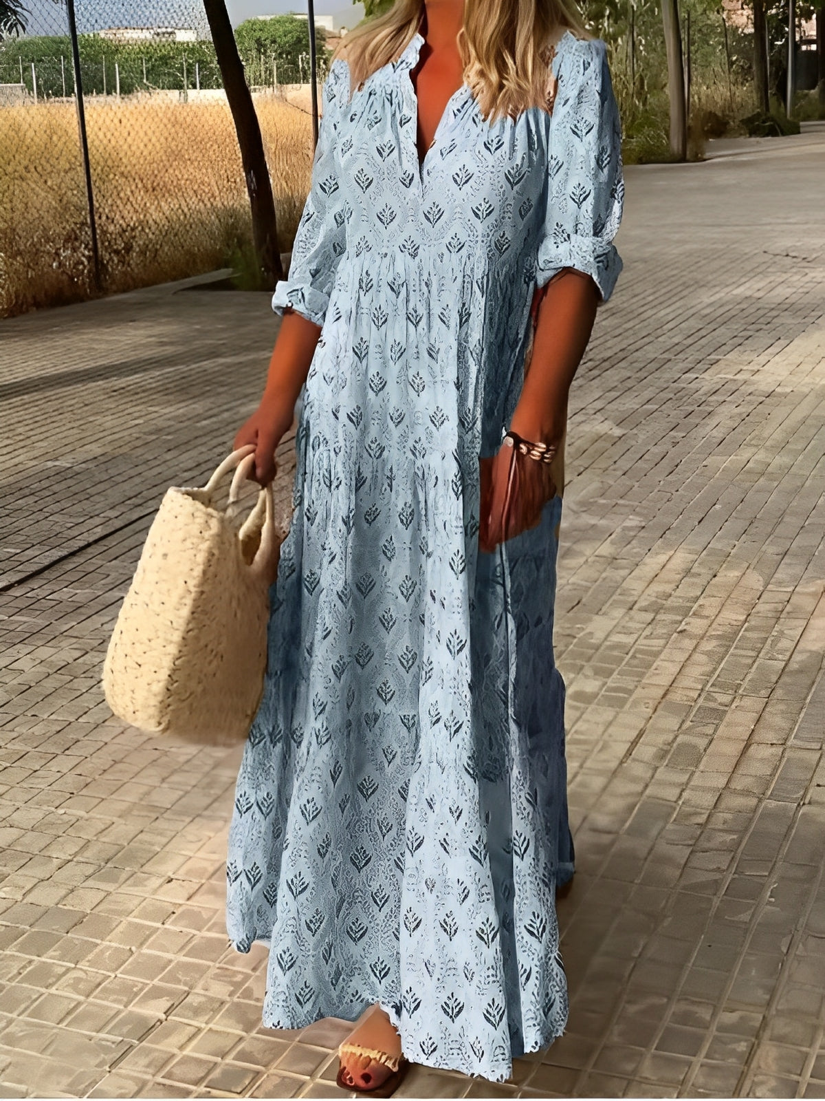 Ryanne - Abito maxi vintage per donne