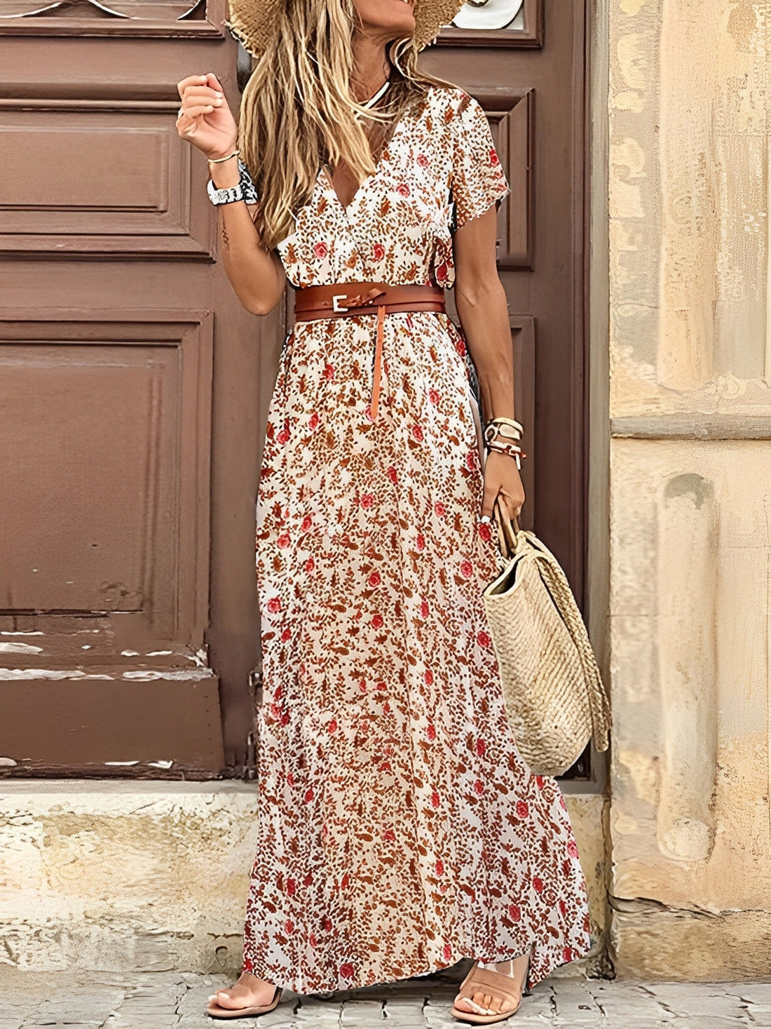 Dixie - Elegante abito estivo con stampa Boho per donne