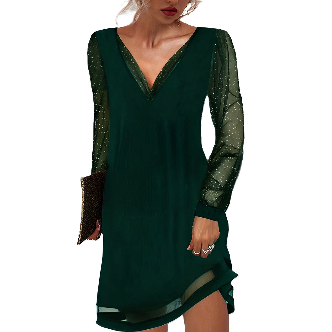 Annalee - Elegante abito con maniche trasparenti per donne