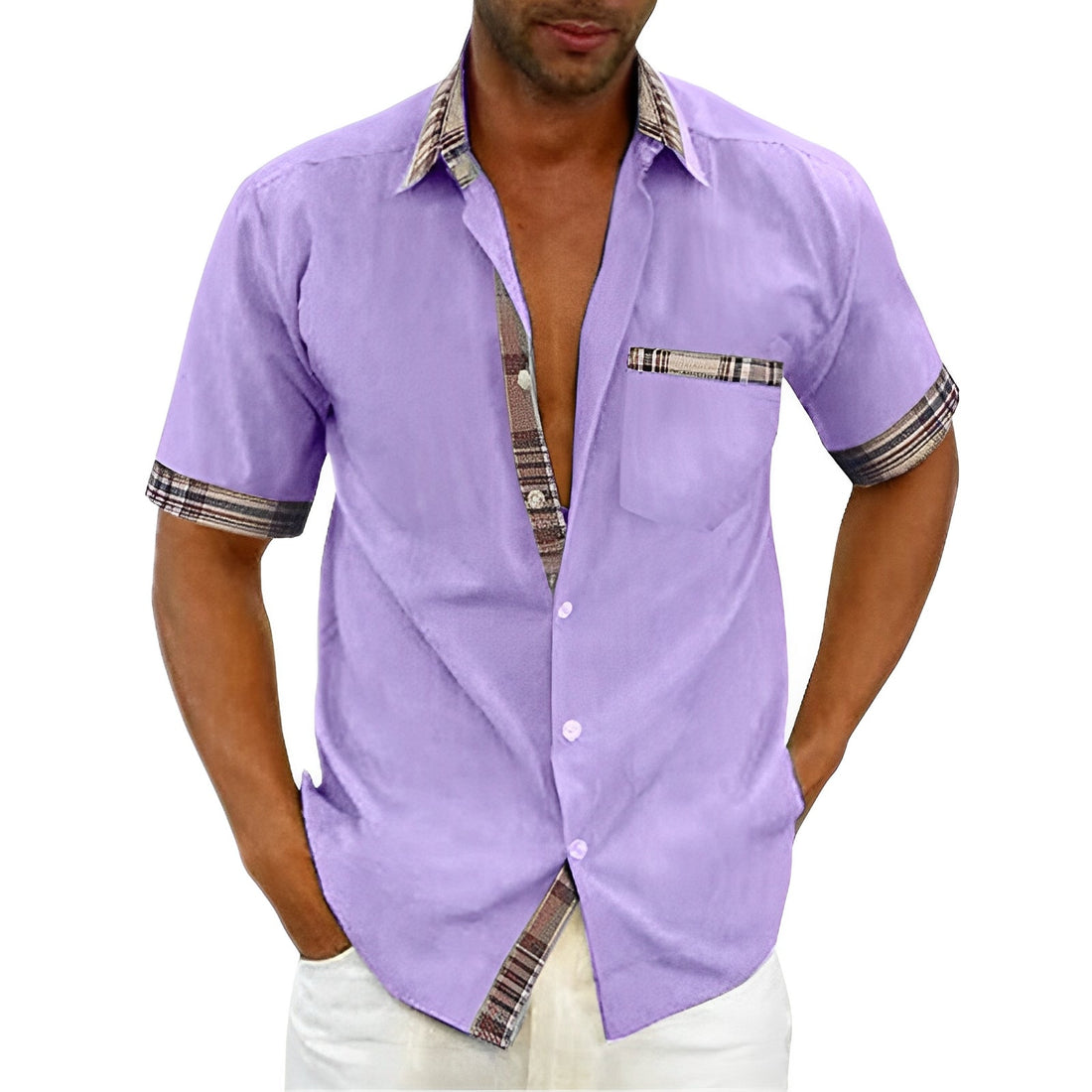 Weldon - Camicia casual con bottoni per uomo