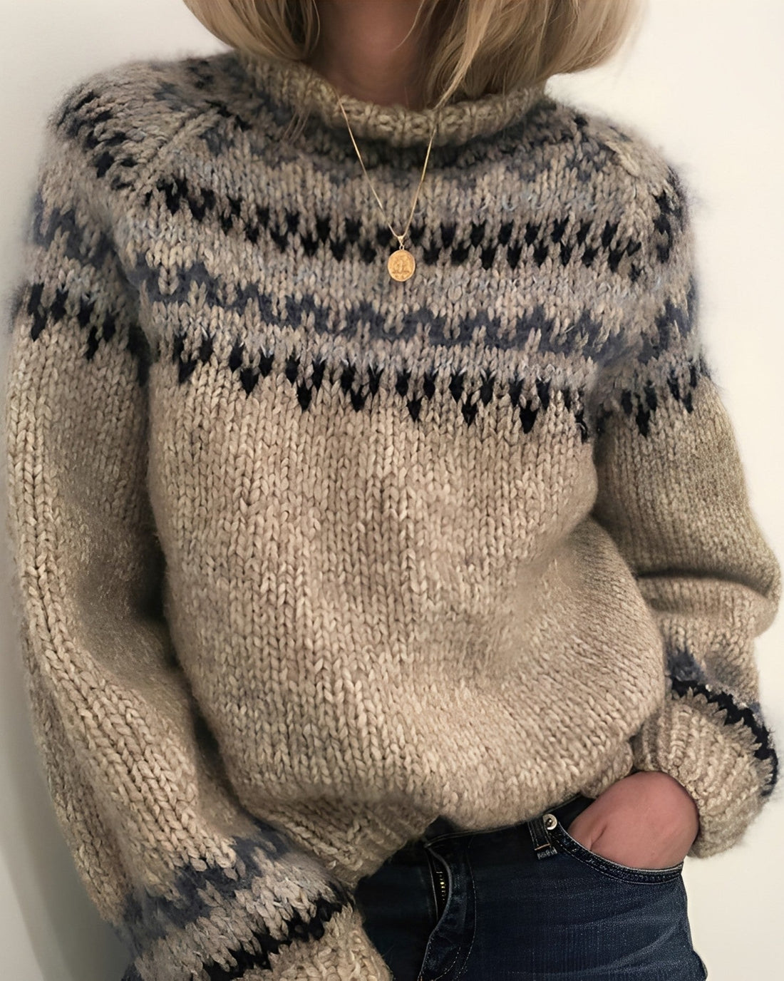 Armani - Maglione Caldo con Collo Alto per Donne