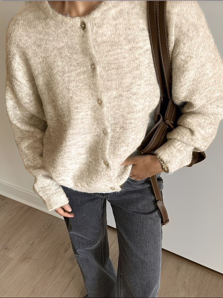 Rowena - Cappotto di lana vintage con bottoni per donne