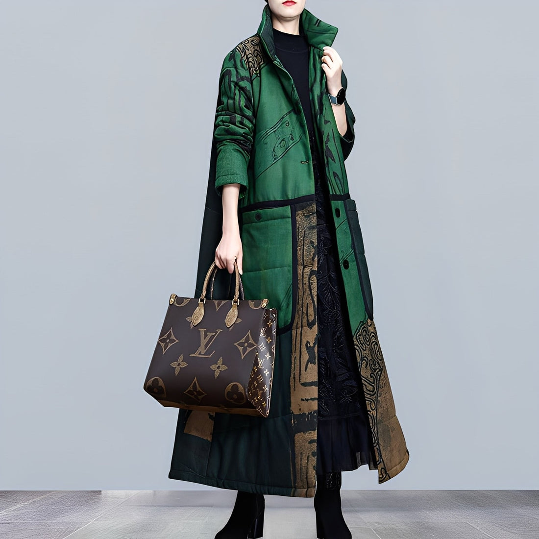 Ashlie - Giacca parka casual con collo alto per donne