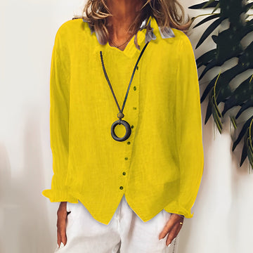 Madelina - Camicia elegante in lino a maniche lunghe