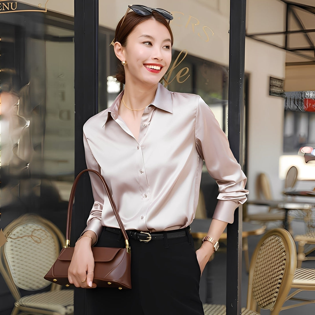 Mauricette - Camicette eleganti a maniche lunghe per donne