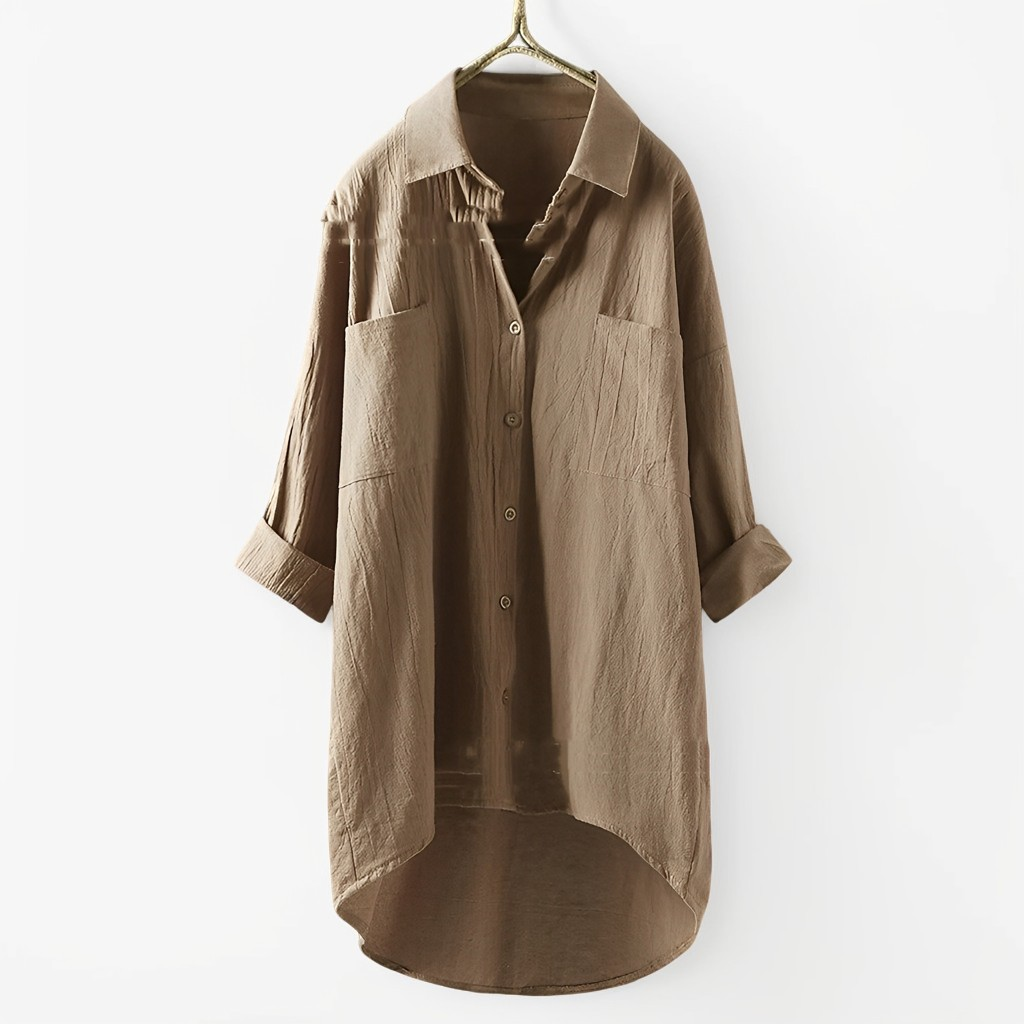 Taegan - Camicia casual e ampia con bottoni per donne