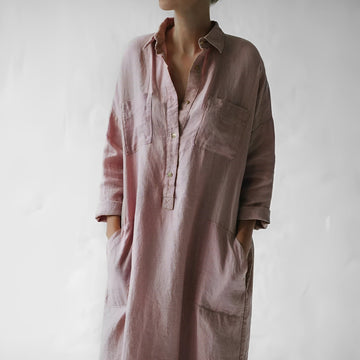 Justina - Abito camicia in lino leggero