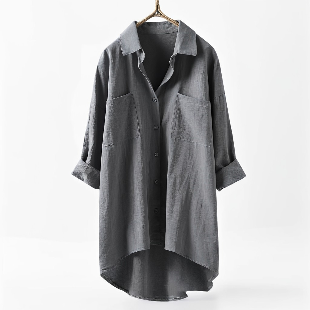 Taegan - Camicia casual e ampia con bottoni per donne