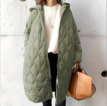 Krystine - Cappotto Parka casual con cappuccio per donne