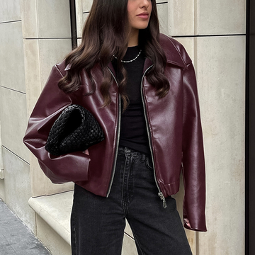 Kirsten - Giacca con Zip in Similpelle