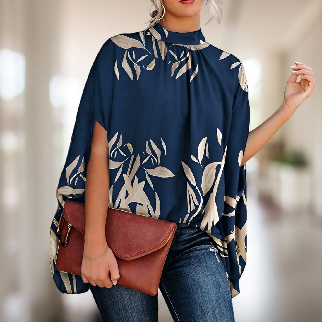 Zara - blusa da donna alla moda in stile flare