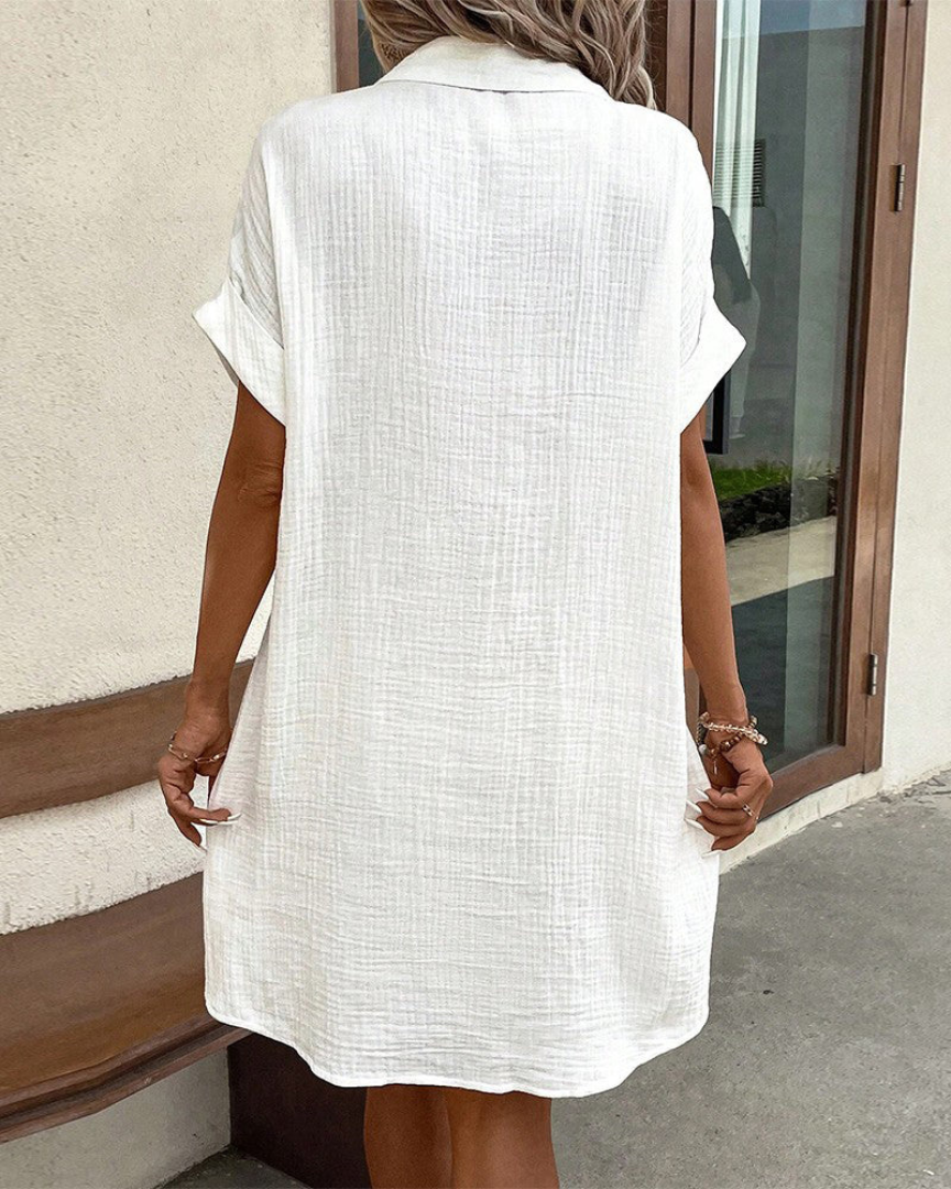 Rorie - Abito camicia estivo semplice per donne
