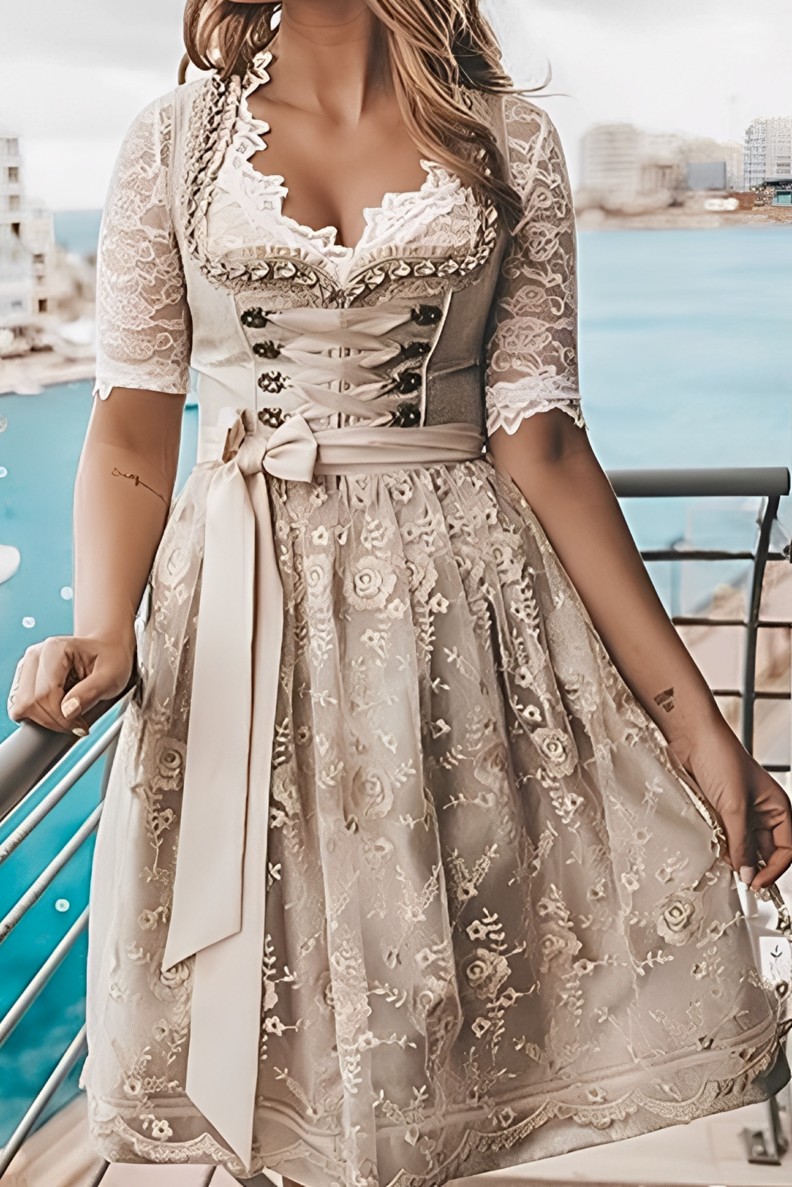 Maliny – Costume femminile unico con grembiule e camicia