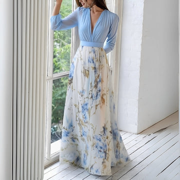Cherise - Abito lungo alla moda con stampa floreale