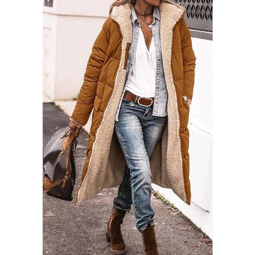 Guadalupe - Mantello casual con cappuccio in pile