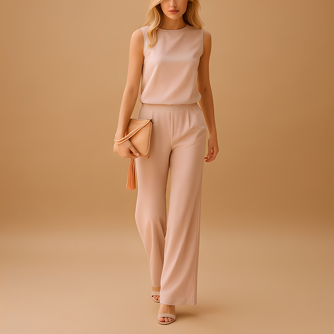 Abegaille - Tuta elegante a gambe larghe per donne