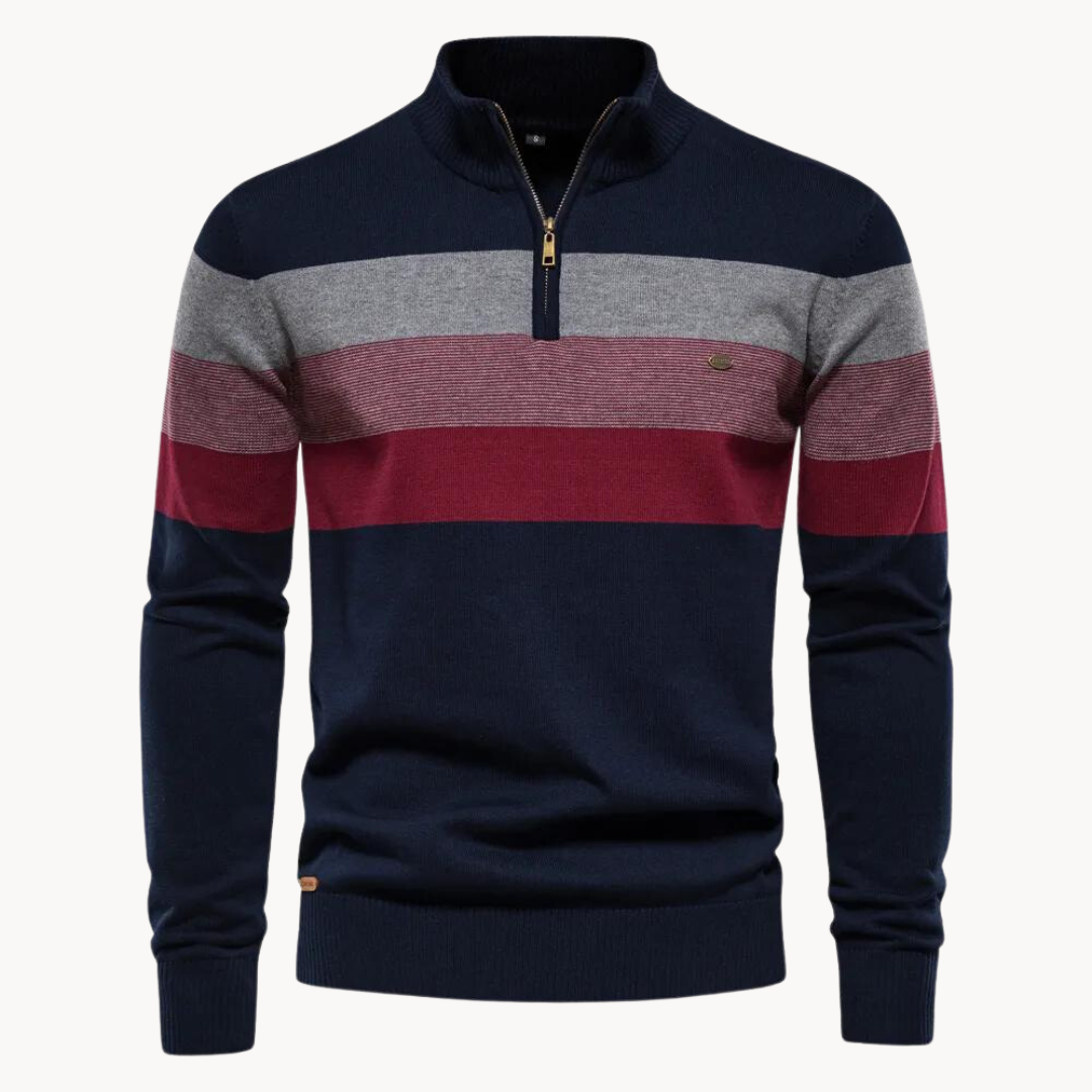 Rook - Maglione da uomo con zip a un quarto