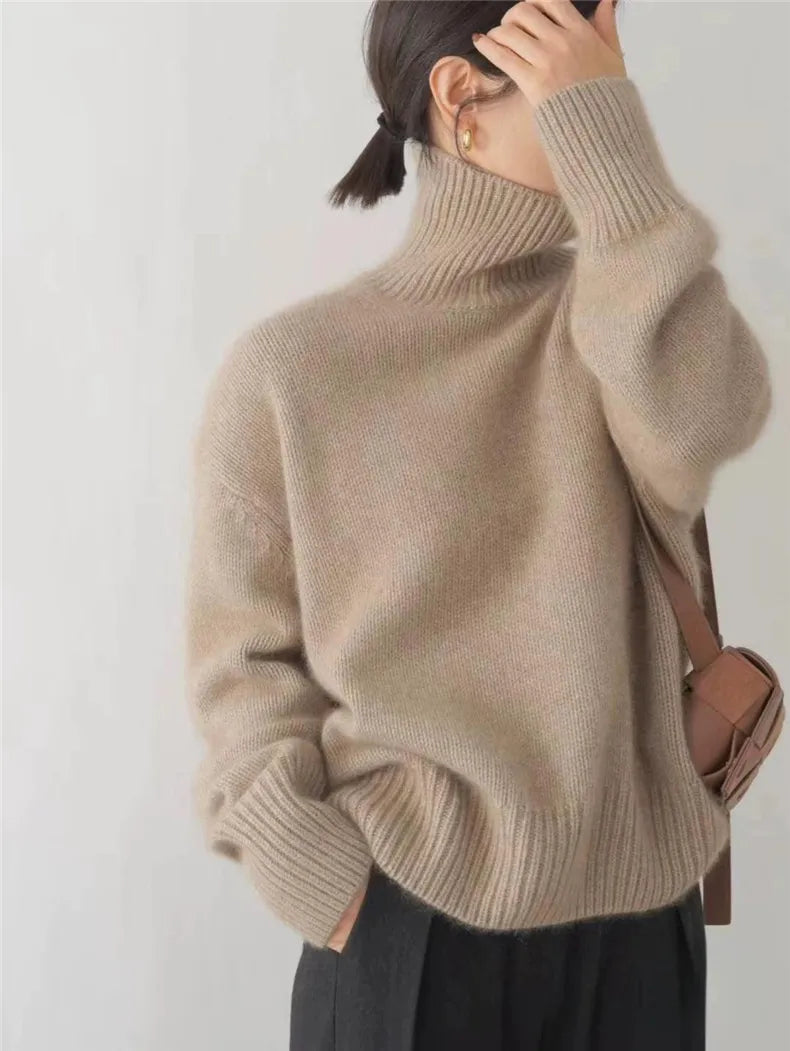 Melody - Lussuoso Maglione Dolcevita Cashmere Donna