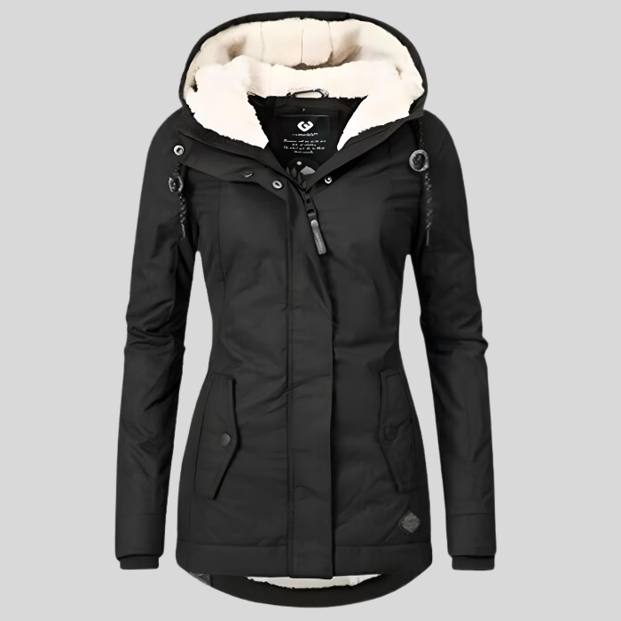 Dixie - Calda Giacca da Pioggia da Donna con Cappuccio