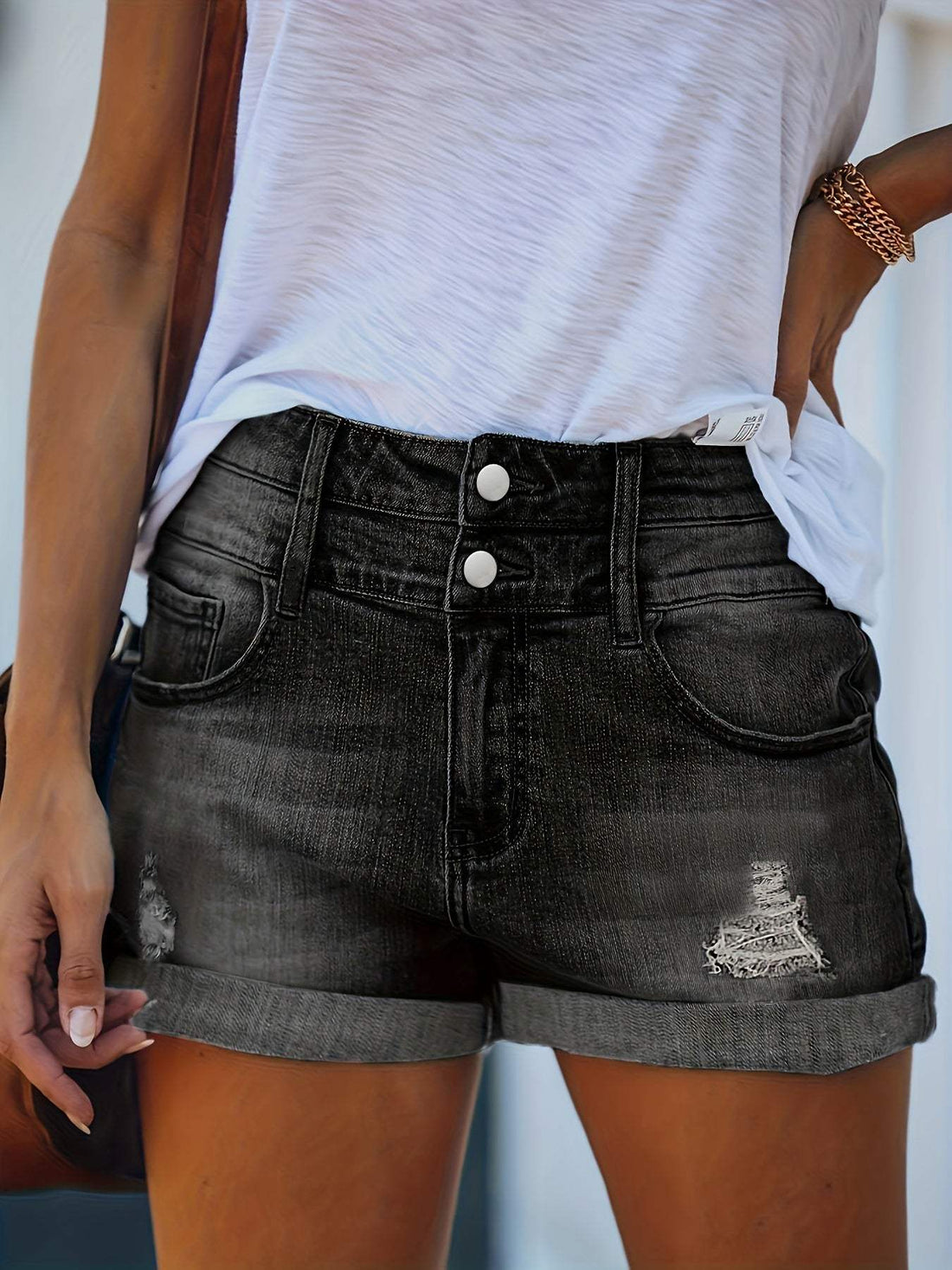 Daveshka - Jeans Corte, Vita Alta, Stile Vintage