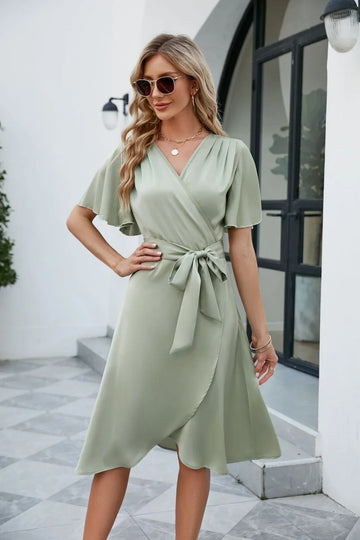 Marisa - Abito estivo in raso con scollo a V
