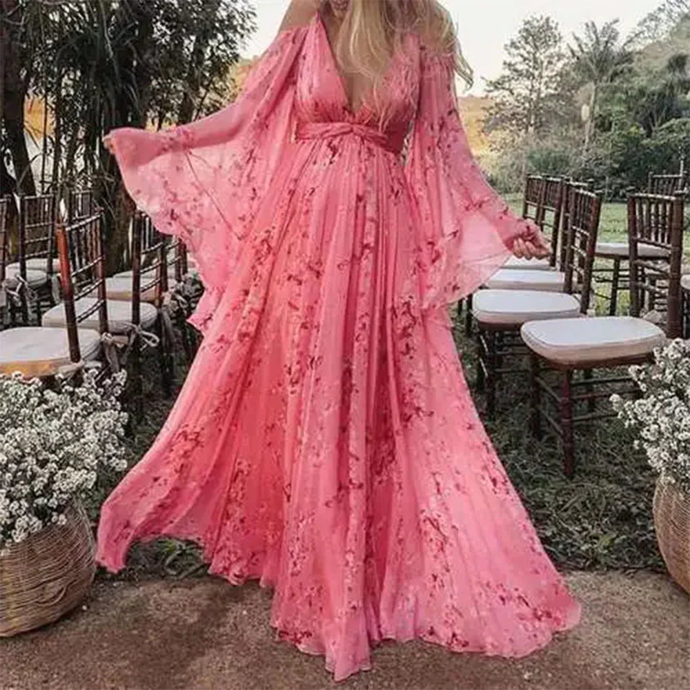 Rona - Maxi Abito da Donna Fluido ed Elegante