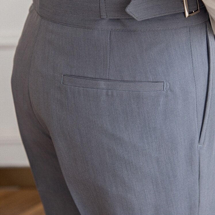 Bronson – Pantaloni casual con fibbia regolabile per uomo