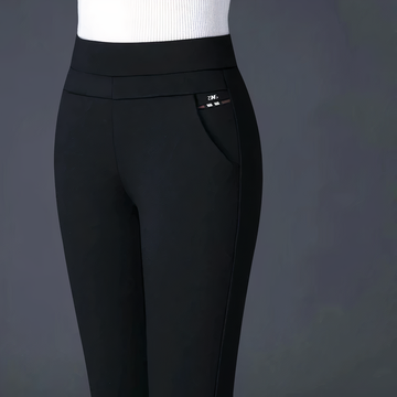 Wenda - Pantaloni a vita alta con elastico per donne