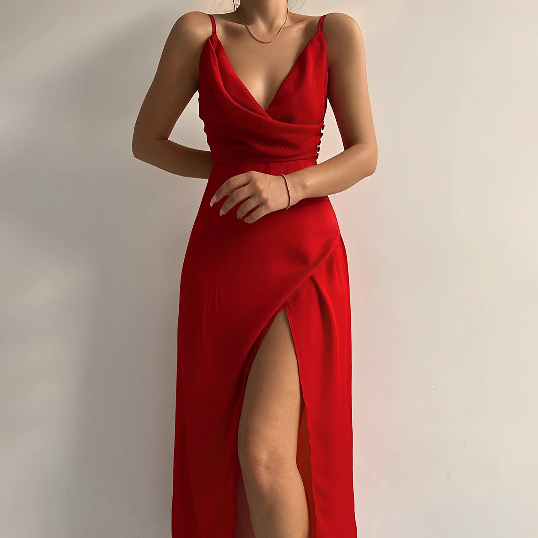 Yael - Lussuoso Abito Lungo Avvolgente Donna